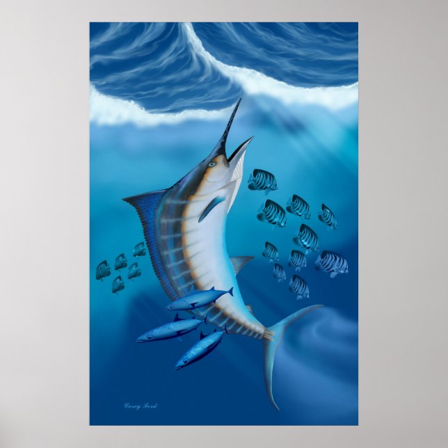 Póster Marlin Fish Print (Frente)