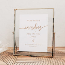 MARLO Beige Cuántos Candies Juego Baby Shower