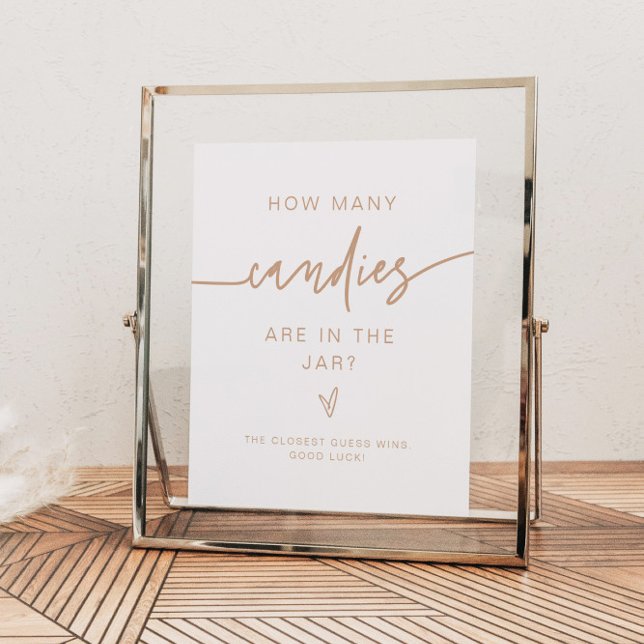 Póster MARLO Beige Cuántos Candies Juego Baby Shower (Subido por el creador)