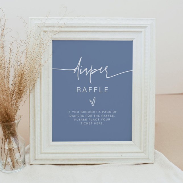 Póster MARLO Bohemian Dusty Blue Diaper Raffle Game Rótul (Subido por el creador)