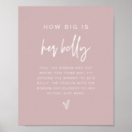 Póster MARLO Boho Dusty Rose How Big is Her Belly Game 