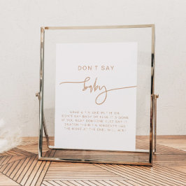 Póster MARLO Boho Earth Toned Beige no digas Rótulo infan