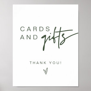 Póster MARLO Boho Forest Green Pink Cards & Gifts Rótulo