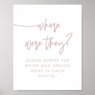 Póster MARLO Boho Rosa Polvo Donde Estaban Letrero