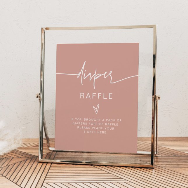 Póster MARLO Boho Rubor Pink Diaper Raffle Game Rótulo (Subido por el creador)