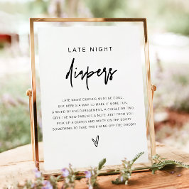 Póster MARLO Bold Moderno Diapers de última hora Poster d