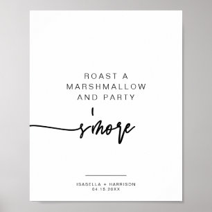 Póster MARLO Negrita Rótulo de barra contemporánea S'more