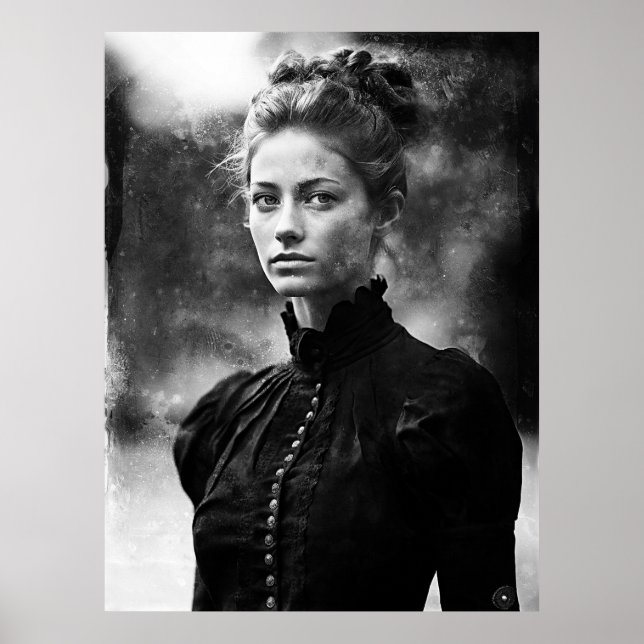 Póster Mármara escolar del siglo XIX foto de B&W (Frente)