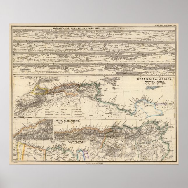 Póster Marmarica, Chipre, África, Numidia (Frente)