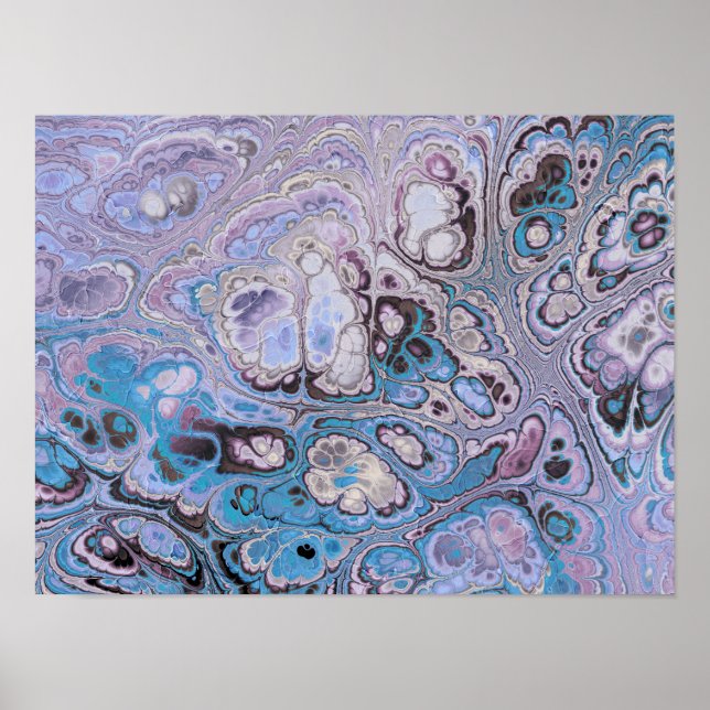 Póster Mármol Abstracto Marea Lavanda (Frente)