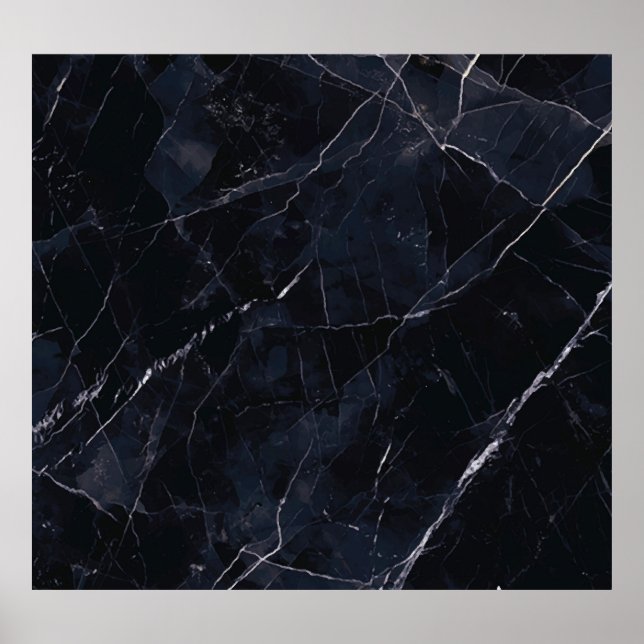 Póster Mármol azul marino: textura de piedra. (Frente)