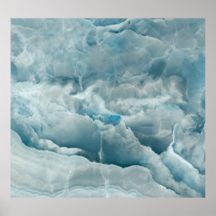 Póster Mármol azul onix, textura abstracta.