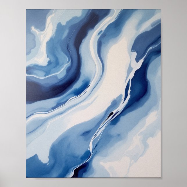 Póster Mármol Azul Profundo (Frente)