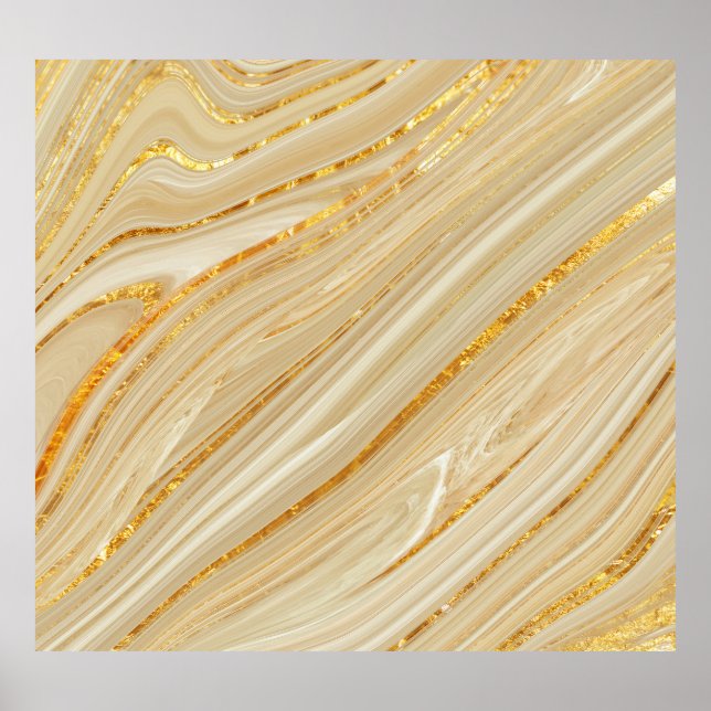 Póster Mármol dorado: fondo de textura de lujo. (Frente)