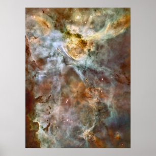 Póster Mármol en colores pastel en la nebulosa de Carina
