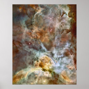 Póster Mármol en colores pastel en la nebulosa de Carina