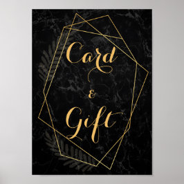Póster Mármol Falso Geométrico Tarjeta y Regalo