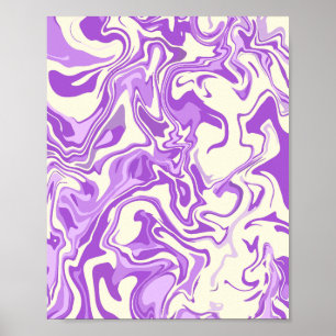 Póster Mármol Giratorio Abstracto en Tonos de Púrpura
