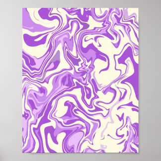 Póster Mármol Giratorio Abstracto en Tonos de Púrpura