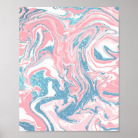 Mármol Purpurina azul rosa blanco moderno