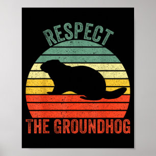 Póster Marmota Divertida Respeta La Marmota