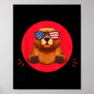 Póster Marmota Kawaii Me Encanta La Marmota Adorable