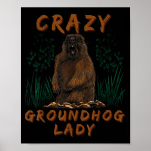 Póster Marmota loca ardilla de tierra roedor