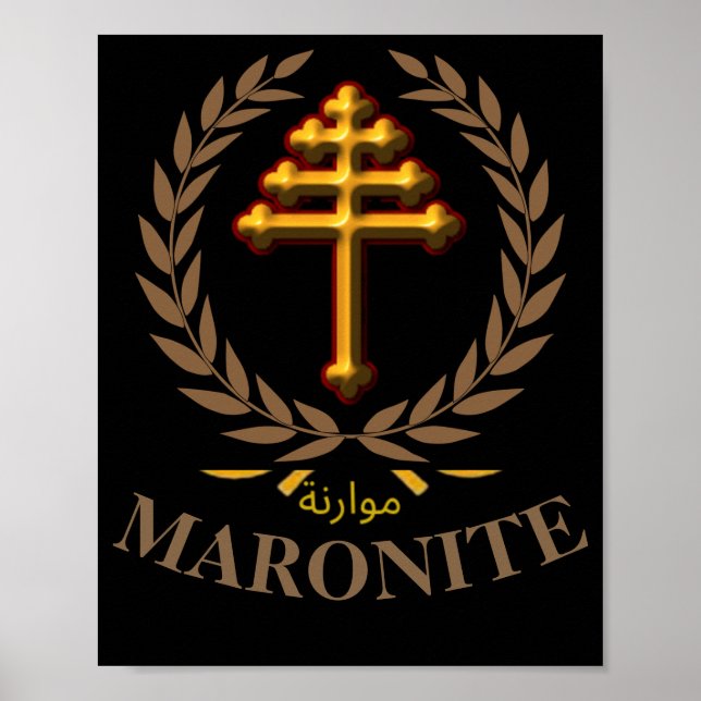 Póster MARONITA (Cruz oficial) (Frente)