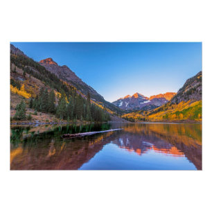 Póster Maroon Bells Alpen Glow