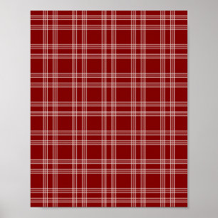 Póster Maroon Gingham
