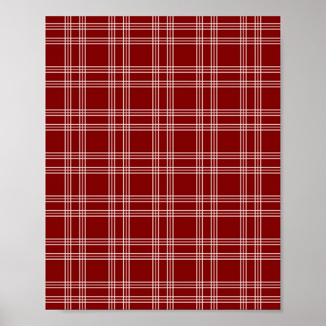 Póster Maroon Gingham (Frente)