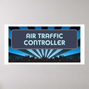 Póster Marqués del controlador de tráfico aéreo