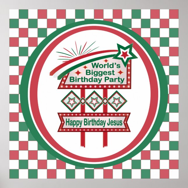 Póster Marquesina del mayor cumpleaños del mundo (Frente)
