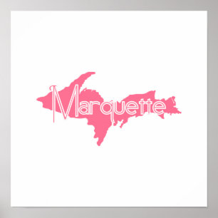Póster Marquette, península de la parte superior de