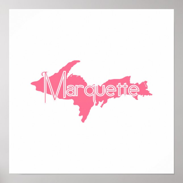 Póster Marquette, península superior de Michigan (Frente)