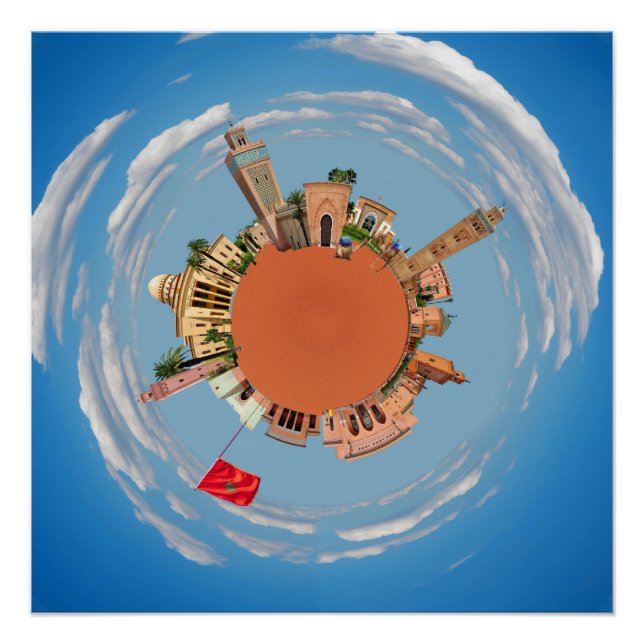 Póster marrakech little planet morocco travel Ian (Anverso)