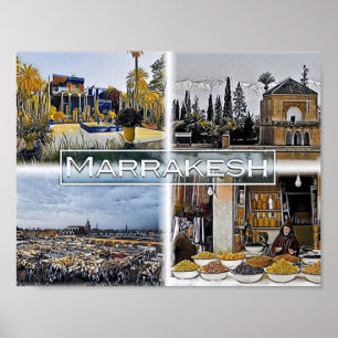 Póster Marrakech - Marocco - Mosaic -