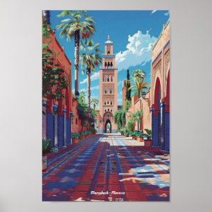 Póster Marrakesh Marruecos Viajes