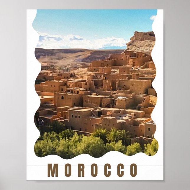 Póster Marrakesh, viaje a Marruecos: Ticket sorpresa de r (Frente)