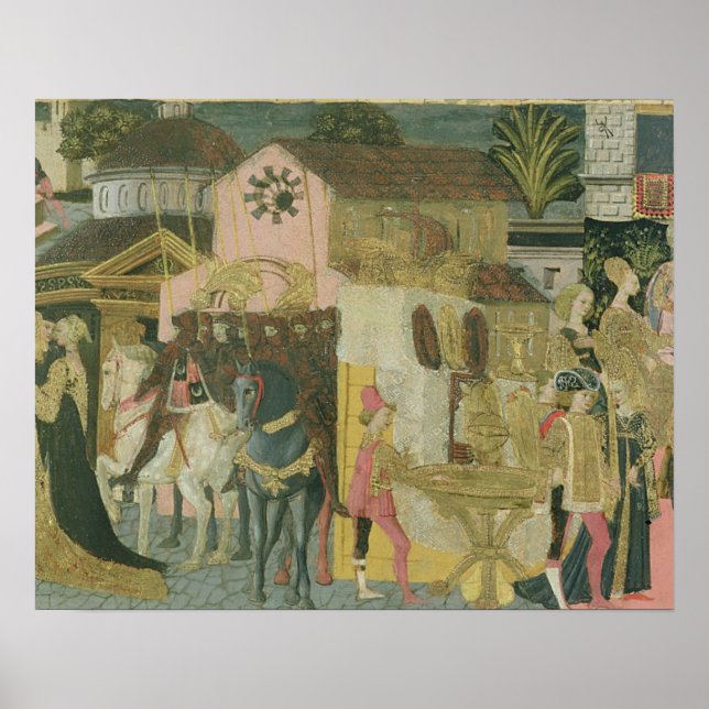 Póster Marriage ceremony painted on cassone panel, Floren (Frente)