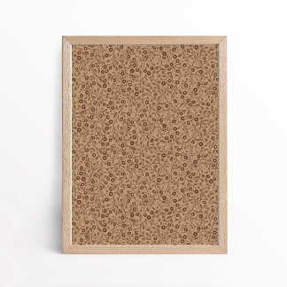 Póster Marrón beige vintage floral botánico Olvídate de m
