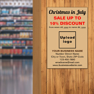 Póster marrón claro de venta de negocios de Navida