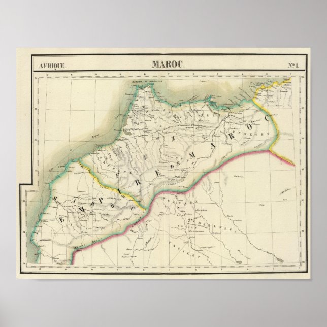 Póster Marruecos, África (Frente)