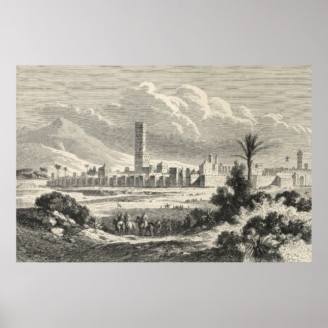 Póster Marruecos: África, años 1860 (Frente)