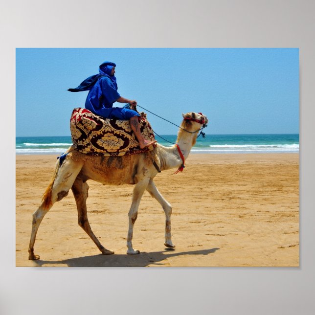 Póster marruecos arab ride camping playa (Frente)