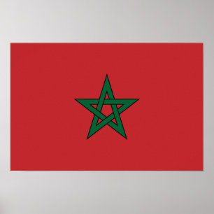 Póster Marruecos - Bandera marroquí
