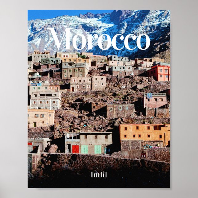 Póster Marruecos | Inlil | Viaje a Marruecos | Regalos ma (Frente)