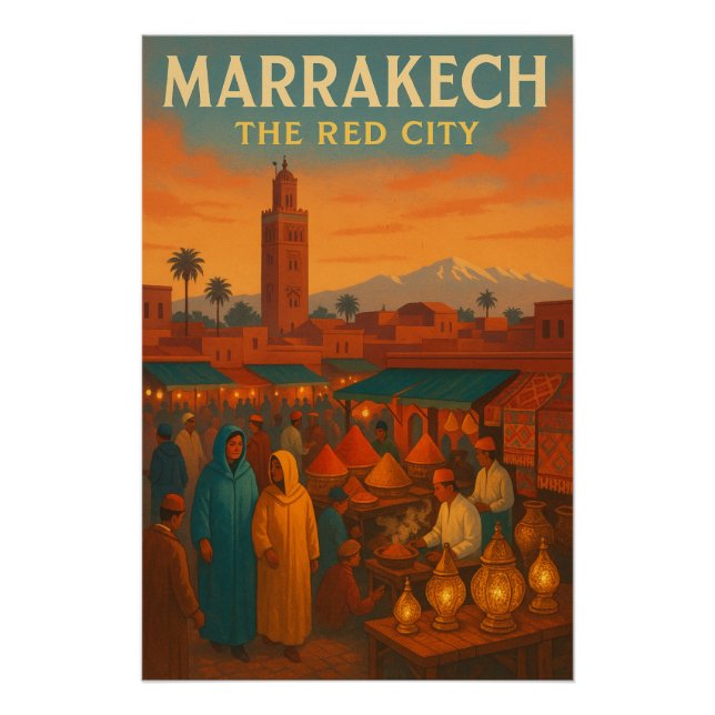 Póster MARRUECOS – La Ciudad Roja (Anverso)