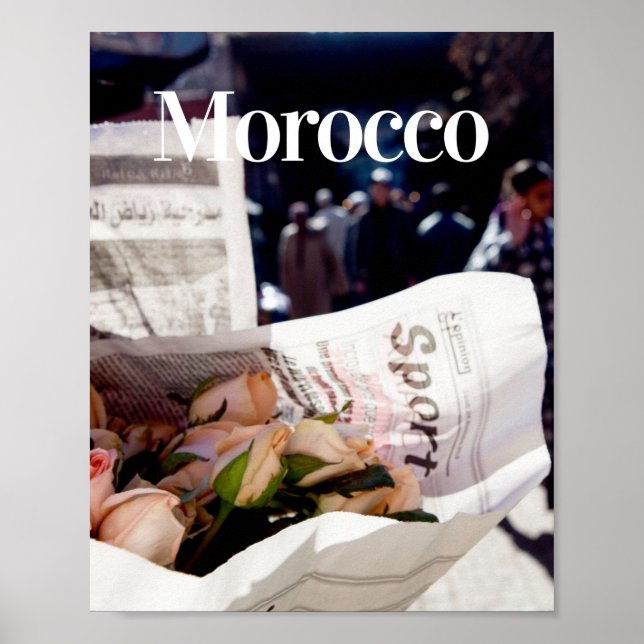 Póster Marruecos | marroquí | Viaje en Marruecos | Viaje (Frente)