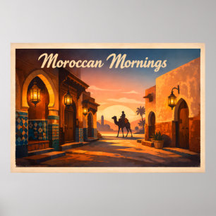 Póster Marruecos Viajes Vintage - Mañanas Marroquíes
